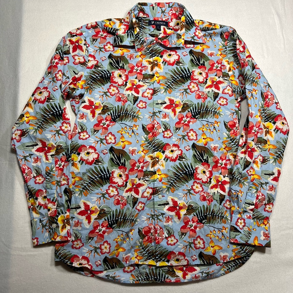100% cotton Daniel Cremieux Floral Button Down Shirt - Red, Yellow, Green, Blue